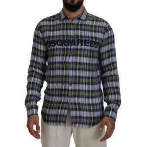 Dsquared² Multicolor Checkered Casual Men Long Sleeves Men's Shirt